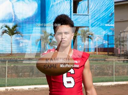 Thumbnail 1 in Kahuku (Preseason Early Contenders Photo Shoot) photogallery.