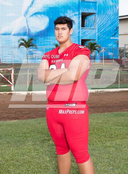 Thumbnail 2 in Kahuku (Preseason Early Contenders Photo Shoot) photogallery.