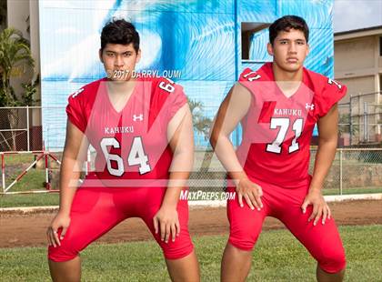 Thumbnail 2 in Kahuku (Preseason Early Contenders Photo Shoot) photogallery.