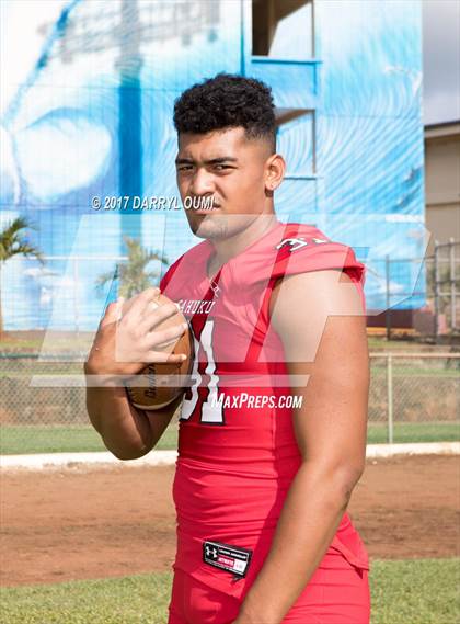 Thumbnail 1 in Kahuku (Preseason Early Contenders Photo Shoot) photogallery.