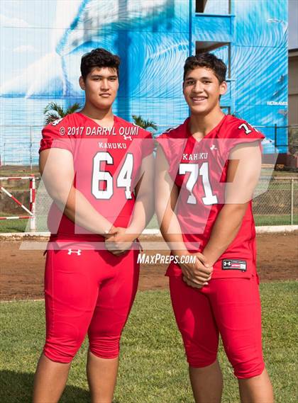 Thumbnail 2 in Kahuku (Preseason Early Contenders Photo Shoot) photogallery.