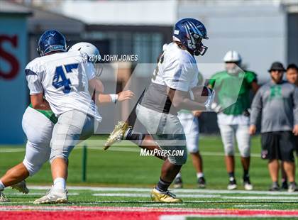 Thumbnail 2 in St. Augustine Prep vs Ramapo (Scrimmage at Rutgers Univ) photogallery.