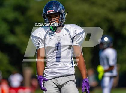 Thumbnail 3 in St. Augustine Prep vs Ramapo (Scrimmage at Rutgers Univ) photogallery.