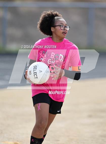 Thumbnail 3 in Whiteville vs South View (Kicking for Cancer Girls Soccer Jamboree) photogallery.