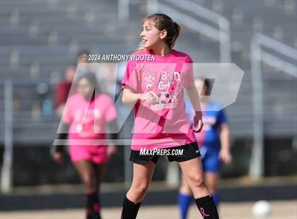 Thumbnail 2 in Whiteville vs South View (Kicking for Cancer Girls Soccer Jamboree) photogallery.