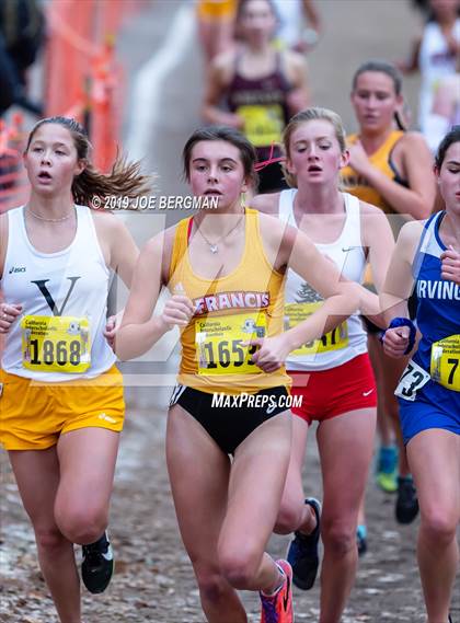 Thumbnail 2 in CIF State Cross Country Championships (Girls D2 Race) photogallery.