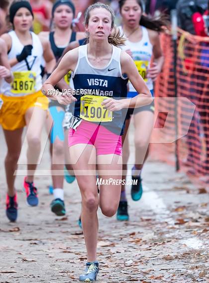 Thumbnail 1 in CIF State Cross Country Championships (Girls D2 Race) photogallery.