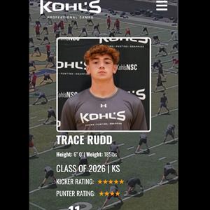 Trace Rudd's Blue Valley Northwest High School Football Stats