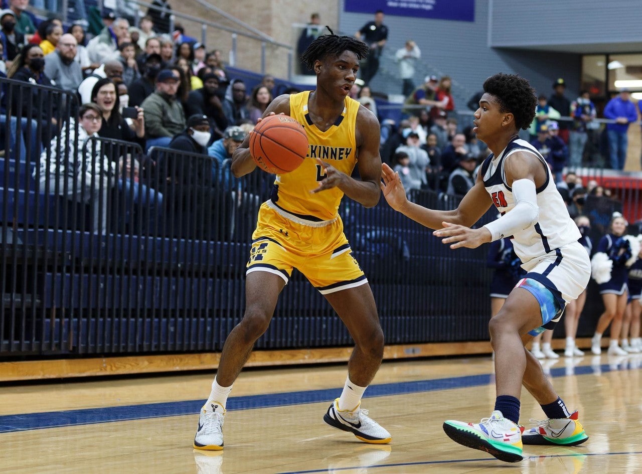 Four-star junior Ja'Kobe Walter (4) and McKinney knock off top-ranked Richardson.