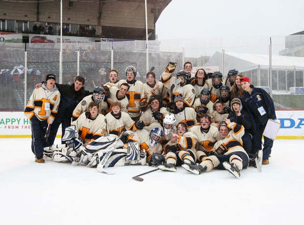 Irondequoit players pose for a team picture following their game against Hilton.