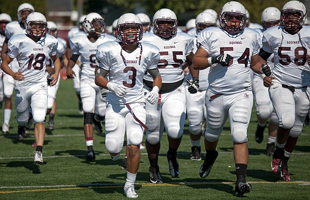 Aquinas Institute looks to improve to 11-0 in Saturday's battle with fellow undefeated Jamestown.