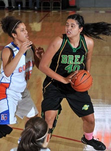 Bishop Gorman had no answer for
Justine Hartman.