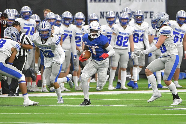 Zachariah Branch in action during Bishop Gorman's state championship game victory.