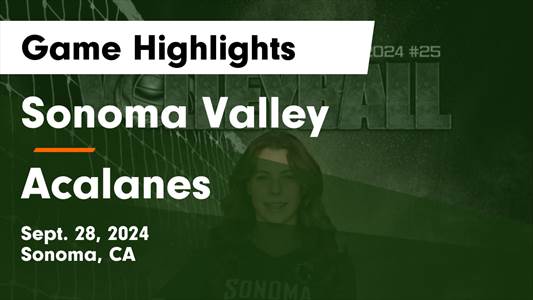 Volleyball Recap: Sonoma Valley's Win Ends Nine-Game Losing Stre