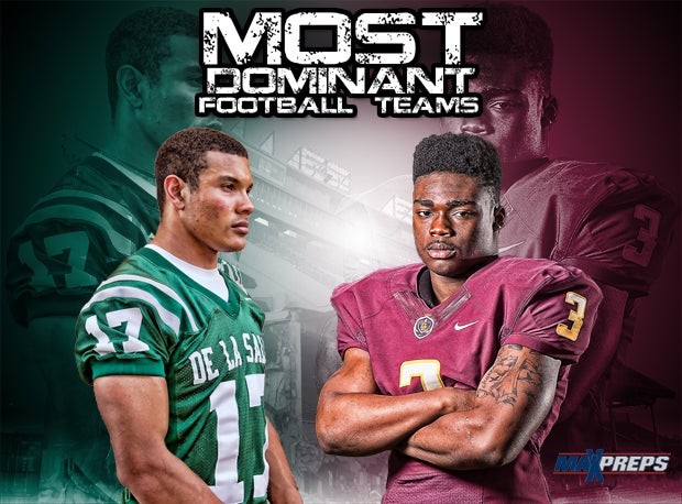 See the most dominant high school football teams in each state, plus the Top 10 nationwide.
