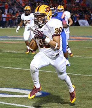 Mountain Point's Paul Lucas may be the
fastest football player in the country.