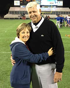Corky and Linda Rogers after a game.