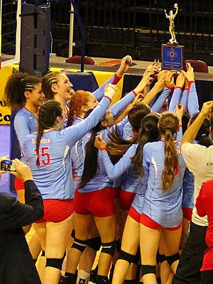 Sandia celebrates its state title.