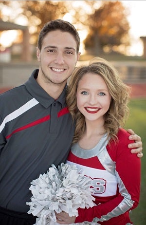 Cummings played football, wrestled and
was on the basketball cheer squad for one year
with his sister, Kamber.