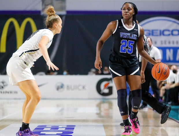 2020-21 MaxPreps National Player of the Year Raven Johnson (right) led Westlake (Atlanta, Ga.) to a national No. 1 ranking. 