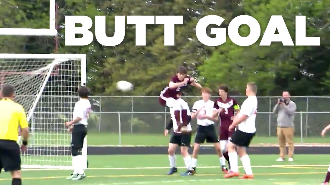 Watch: Iowa soccer player nets 'butt goal'
