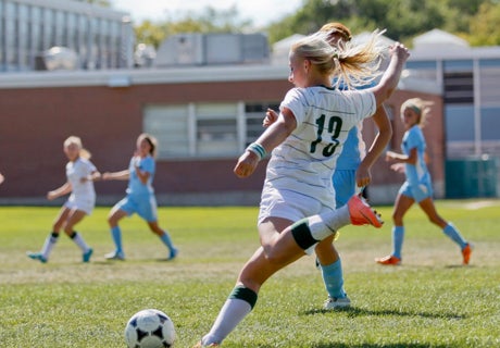 Rylee Gritton (13) is back on the field at full strength after a serious concussion 13 months ago not only put her soccer career in jeopardy, but gave her a new look at life.