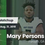 Football Game Recap: Mary Persons vs. Morrow