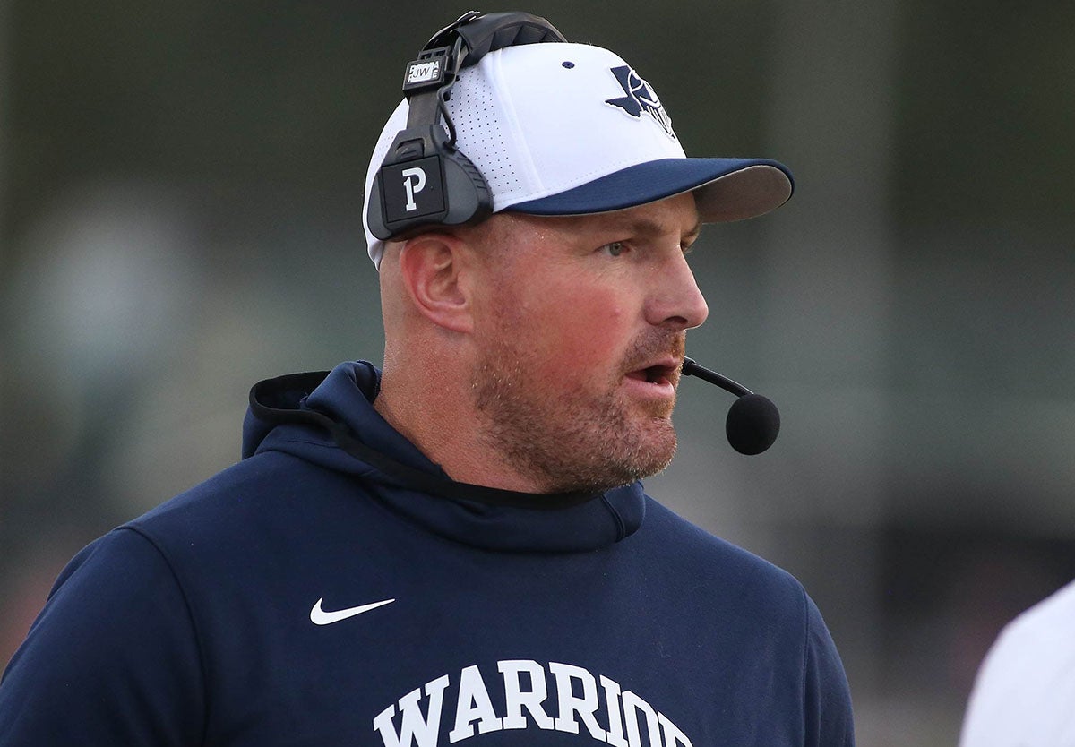 Jason Witten and Liberty Christian are headed to the TAPPS Division II state championship after defeating All Saints on Saturday at the Ford Center at the Star, the Dallas Cowboys practice facility. (Photo: Chris McGathey) 