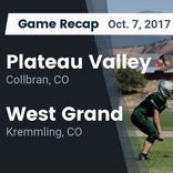 Football Game Preview: West Grand vs. Plateau Valley