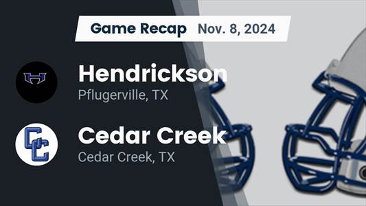 Football Recap: Hendrickson Skates Past Cedar Creek with Ease