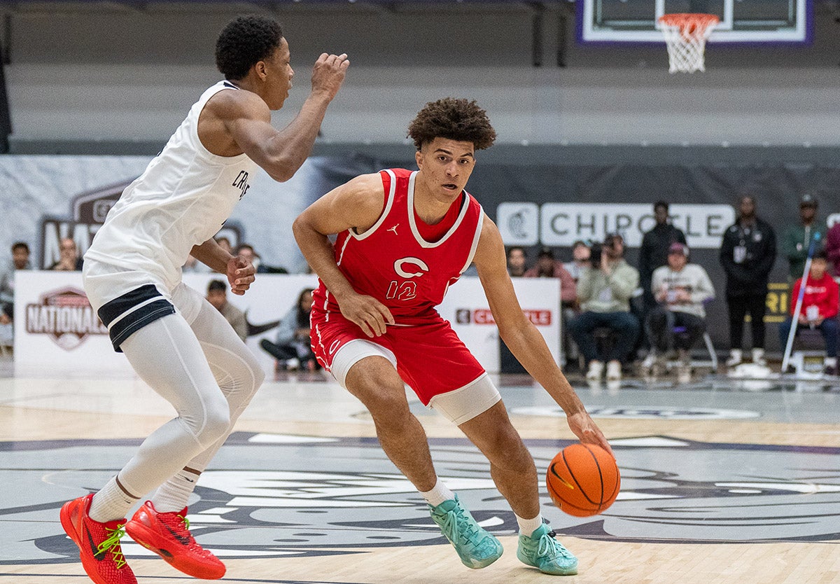 No. 2-ranked junior prospect Cameron Boozer filled the stat sheet with 20 points, 10 rebounds, five assists and four blocks in a 71-58 win for Columbus at Chipotle Nationals. (Photo: Julie L. Brown)