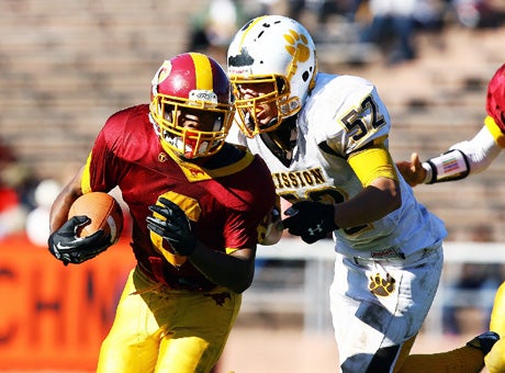 Lincoln senior tailback rushed for 139 yards and a touchdown leading his team to a wild 22-21 Turkey Day Game/San Francisco Section title win over defending champion Mission Thursday at historic Kezar Stadium. 