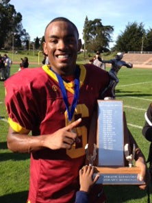 Demetrius Williams was all smiles
following Turkey Day win.