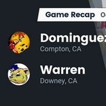 Football Game Recap: Dominguez Dons vs. Warren Bears