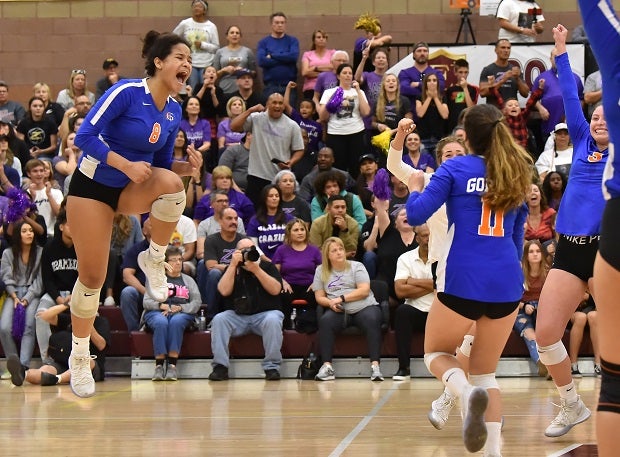 Bishop Gorman celebrates its 4A state title.