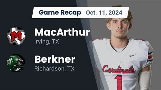 Football Recap: Berkner Wins Going Away Against Macarthur