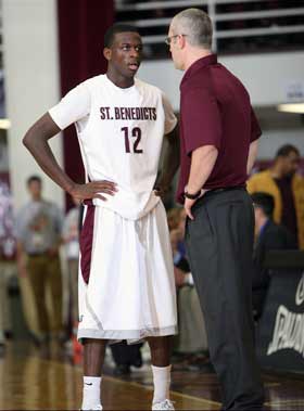 Myck Kabongo and former St. Benedict's Prep head coach Dan Hurley.