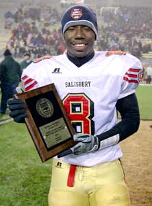 Romar Morris earned the MVP awardfrom the 2AA state title game. He hasbeen a part of eight state titles.