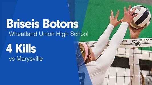 Briseis Botonis Game Report: vs Marysville