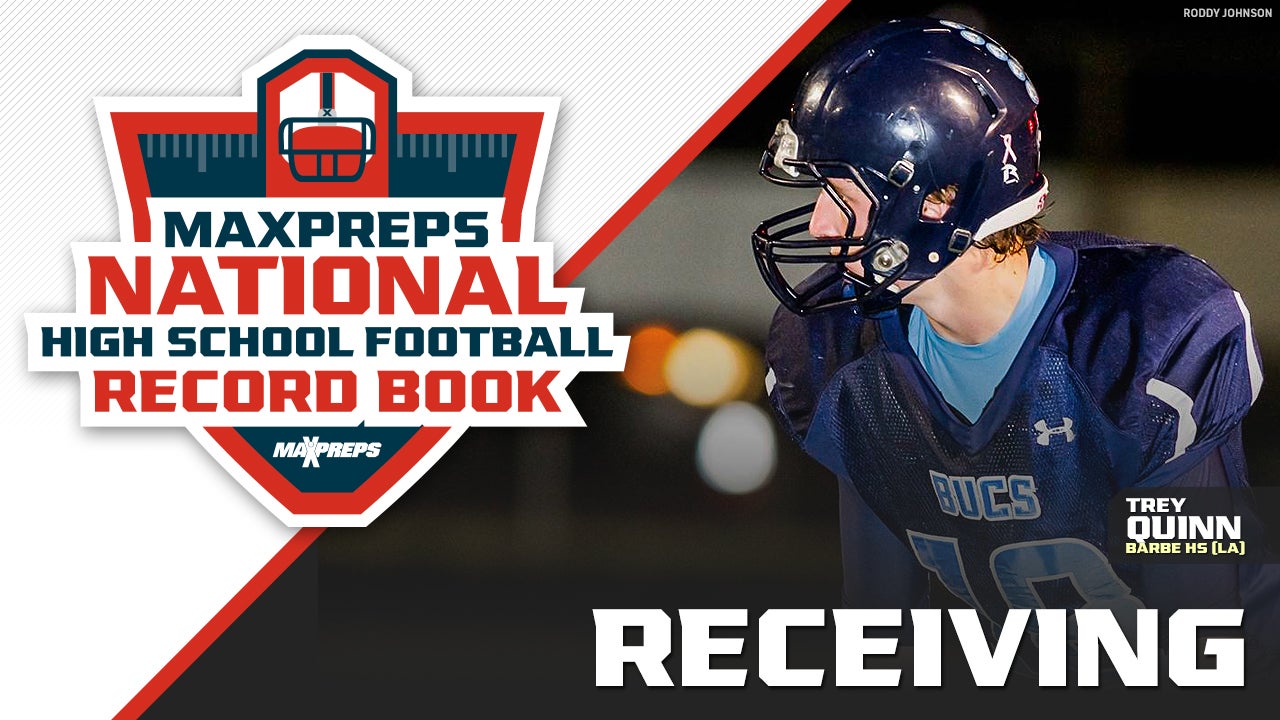 MaxPreps National High School Football Record Book Single game receptions