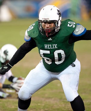 All-section lineman Augie Lugo will try to protect hisquarterback and give him time to throw.