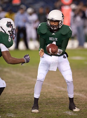 Quarterback Brandon Lewis has thrown a lot for Helix this year and the results have been great.