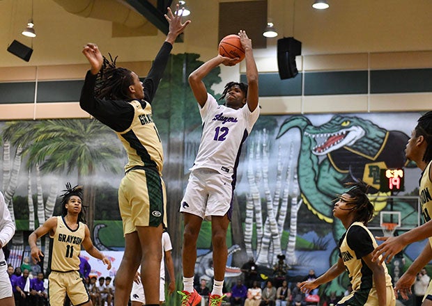 Korie Corbett of Ridge View rises for a jumper in his team's championship game victory Saturday night at the Chick-fil-A Classic. (Photo: Shane Roper)