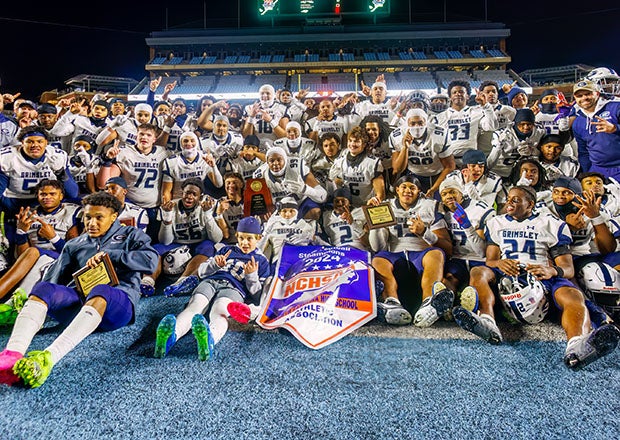 After going 16-0 in 2024, Grimsley is our pick to repeat in North Carolina's largest classification. The Whirlies return the nation's top-rated quarterback in Tennessee commit Faizon Brandon. (PHOTO: Jason Jackson)