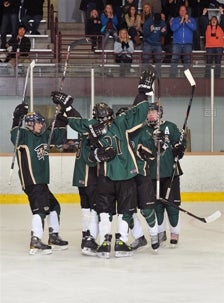 The Mountain Vista ice hockey team
has had plenty to celebrate during
its first season.