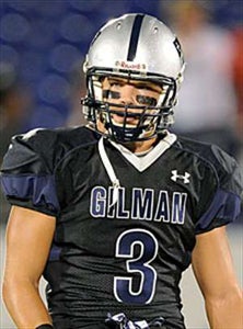 Gilman quarterback Shane Cockerille.