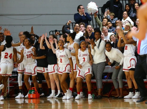 St. John's celebrates as the final moments wind down.