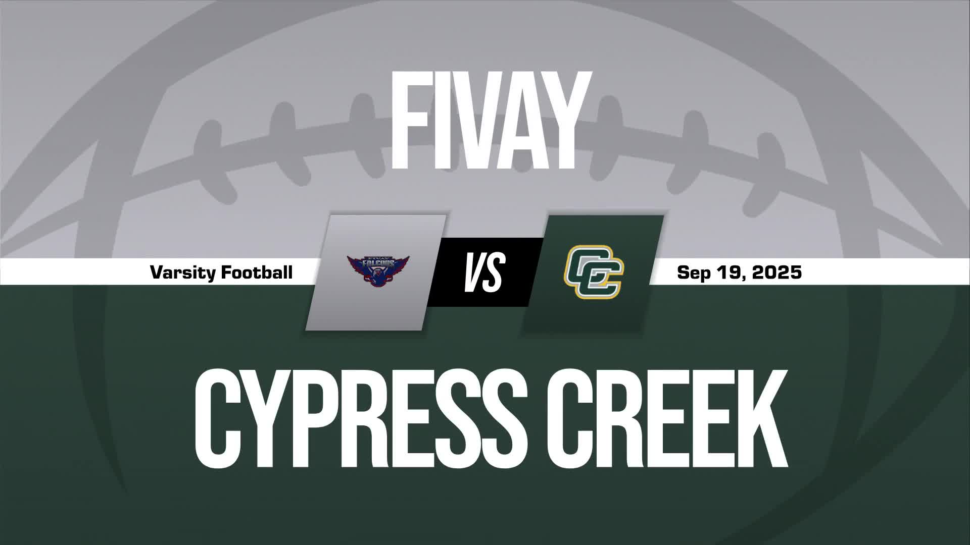 Football Game Preview: Fivay Falcons vs. West Port Wolf Pack