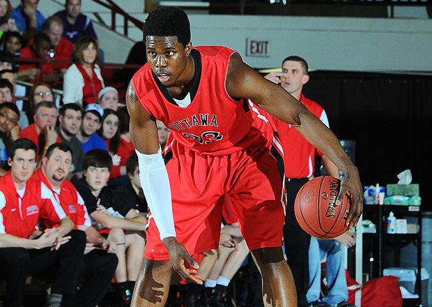 In action during the Kansas Class 4A state title game in 2013, former Duke and SMU standout Semi Ojeleye owns three state scoring records. (Photo: Kendall Shaw)