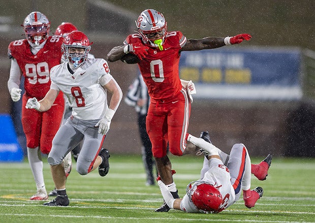 MaxPreps Tennessee Player of the Year David Gabriel-Georges capped an incredible junior season with over 200 total yards and two touchdowns in the state championship game. (PHOTO: Andy Mitchell)
